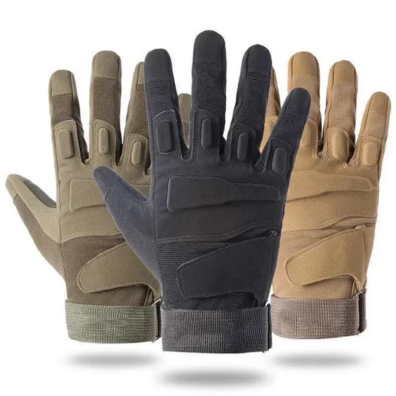 1Pair Men Full Finger Gloves Outdoor Hiking Climbing Sport Camping Combat Anti-skid Cycling Motorcycle Mittens Hunting Equipment