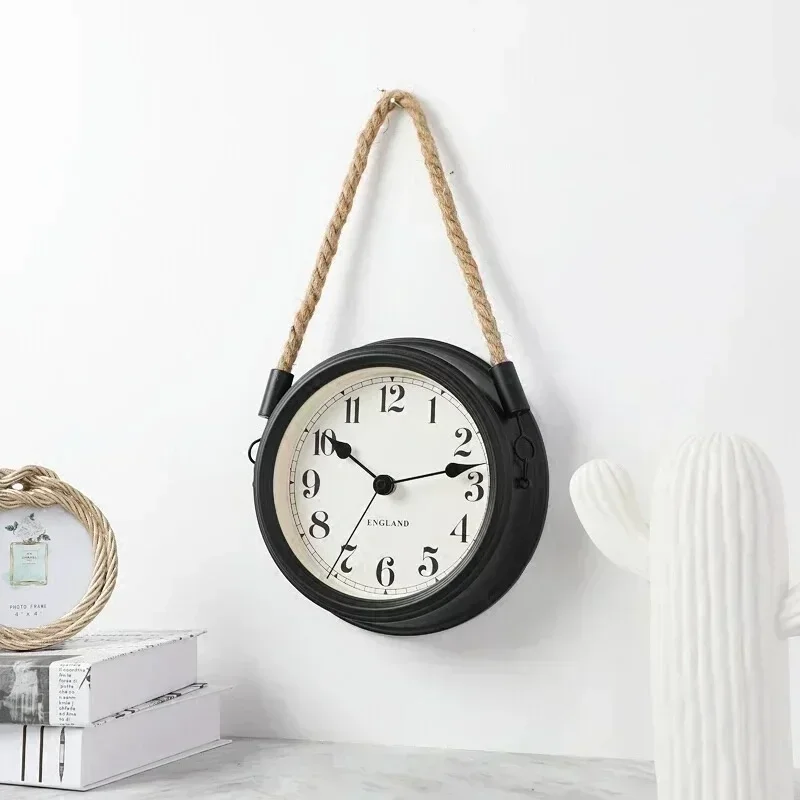 Metal Wall Clock Vintage Decor Home Living Room Wall Hanging Decoration Accessories Kitchen Room Decorative 3D Creative Clock wall clock