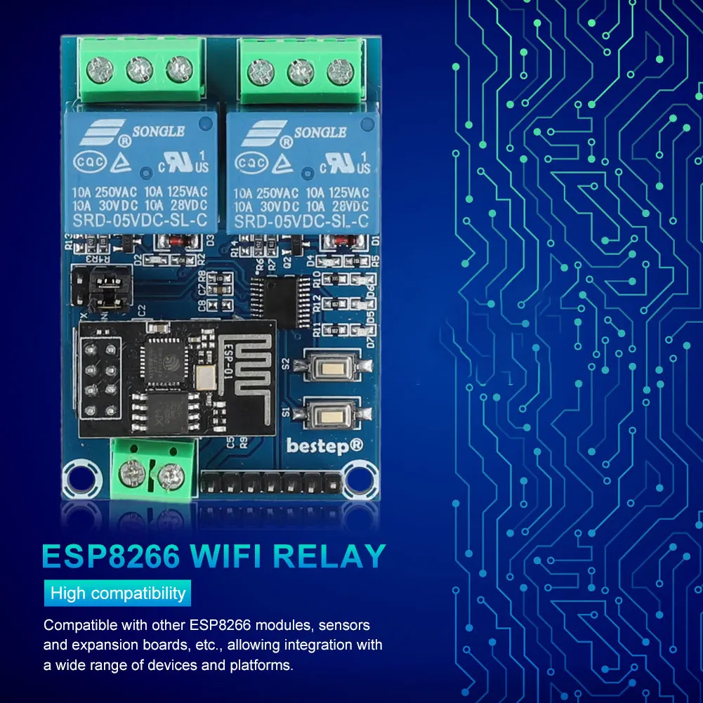 1 2 4 웨이 WiFi 제어 릴레이 보드 5V/12V ESP8266 WIFI 네트워크 릴레이 스위치 모듈 Arduino와 호환 가능