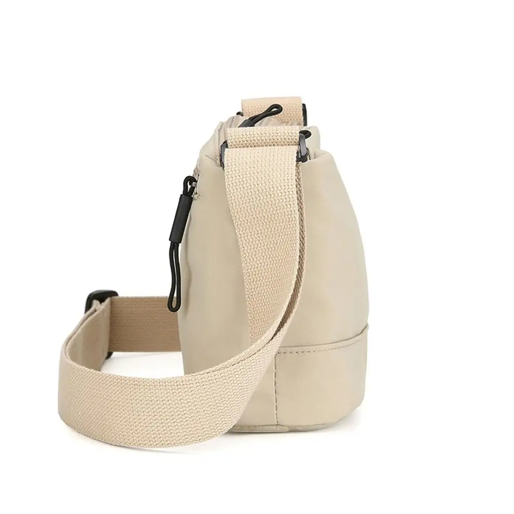 Solid Color Casual Style Handbag Soft Nylon Cloth Women Shoulder Bag Multiple Pockets Tote Bag Student Bag