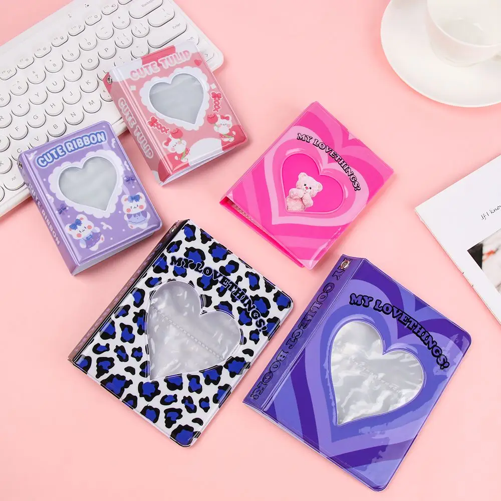 Book Mini Portable Kawaii Cute Cards Collection Picture Storage Case Album Fotografico Porta Carte Fotografiche Per Carte Polaroid