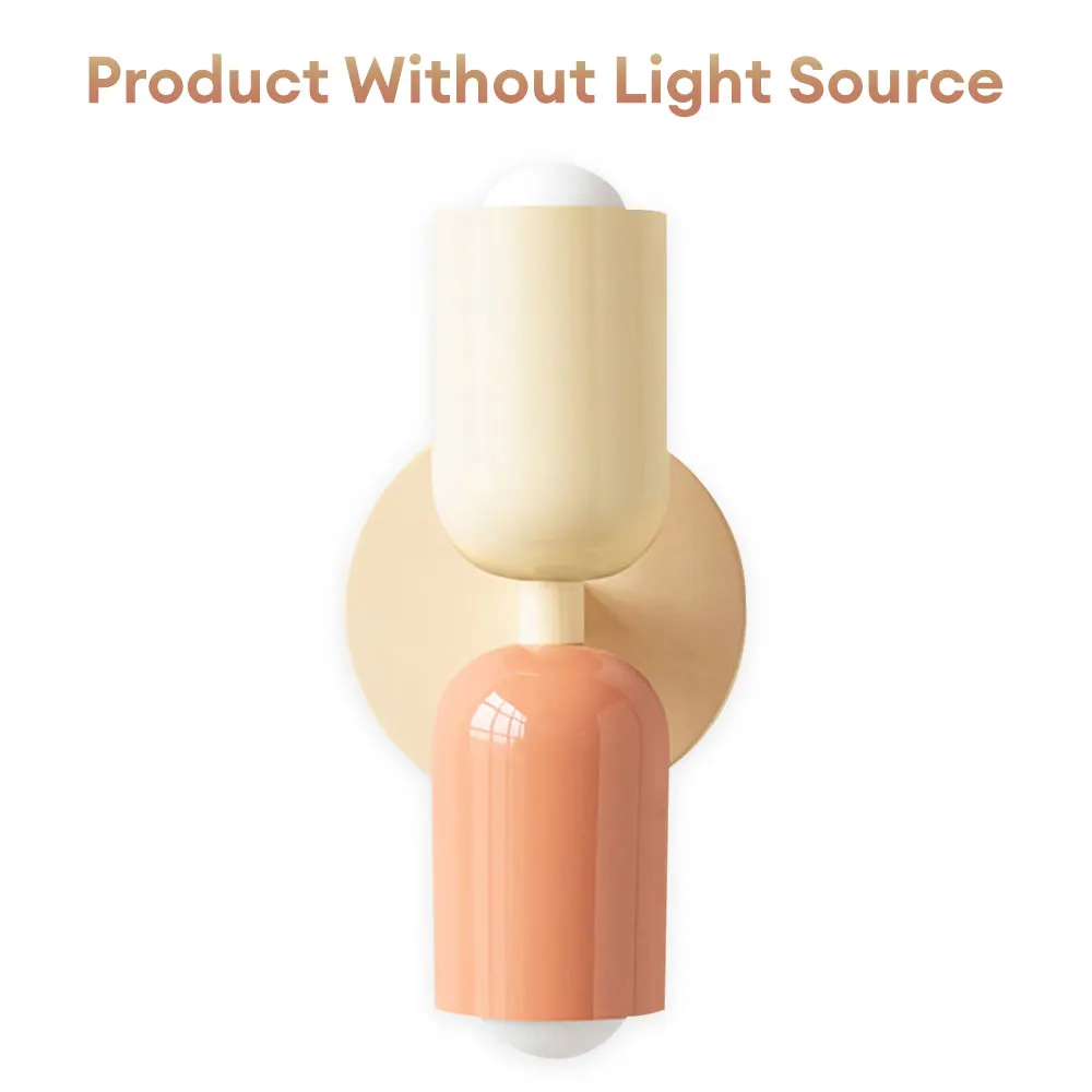 Modern LED Wall Lamp Nordic Minimalist Style Cream Wall Light Double Head Bedside Sconce for Bedroom Decoration Fixture