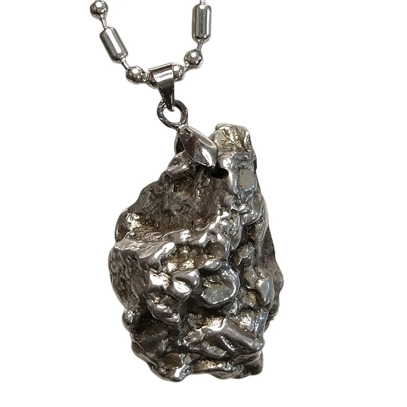 

Argentina Meteorite Nickel Iron Meteorite Pendant Iron Meteorite Necklace Natural Meteorite Coarse Stone Sample