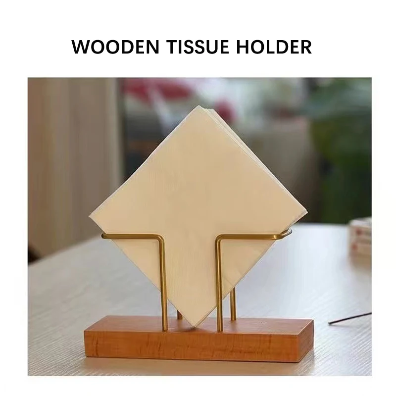Creative Wooden Tissue Holder Toothpick Holder Multifunctional Kitchen Restaurant Hotel Bar Coffee Shop Desktop Storage Box