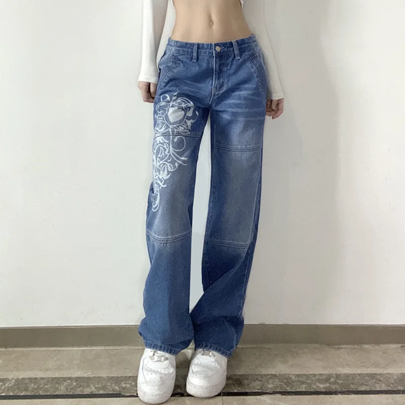 low waist straight jeans