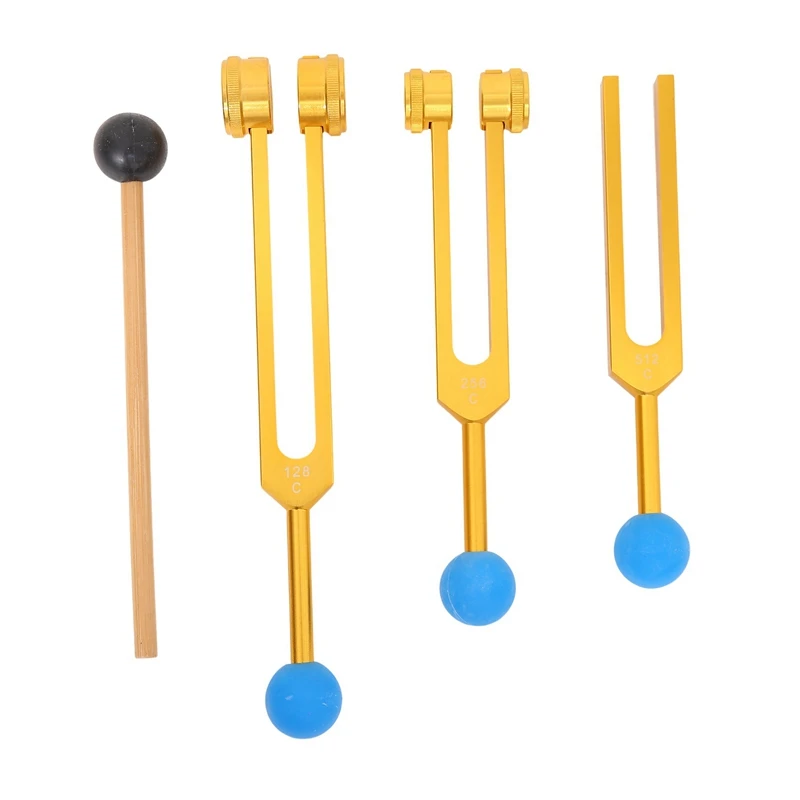 

Набор вилок для настройки (128 Гц, 256 Гц, 512 Гц), для заживления звука, медитации, терапии, быстрая установка