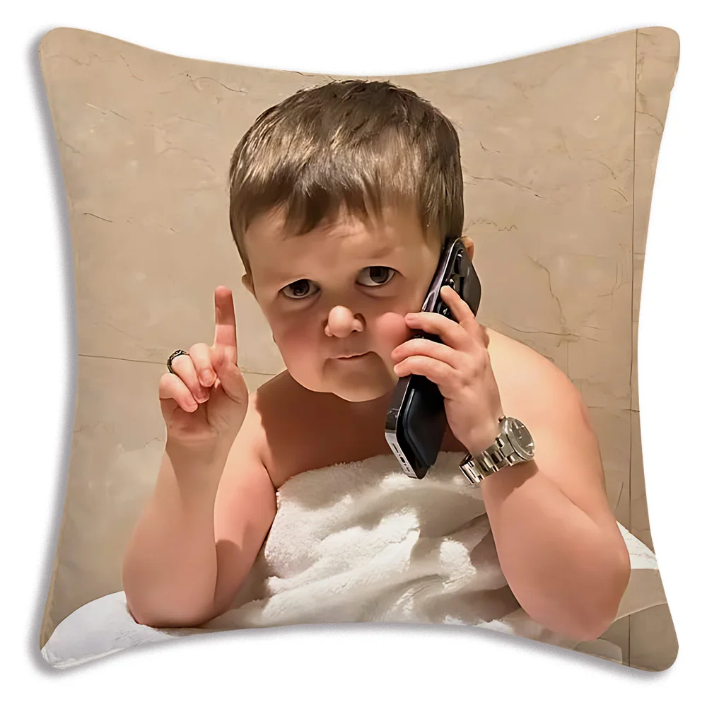 Funny Hasbulla Pillow Covers Cartoon Sofa Decorative Home Double-sided Printing Short Plush Cute Cushion Cover 5