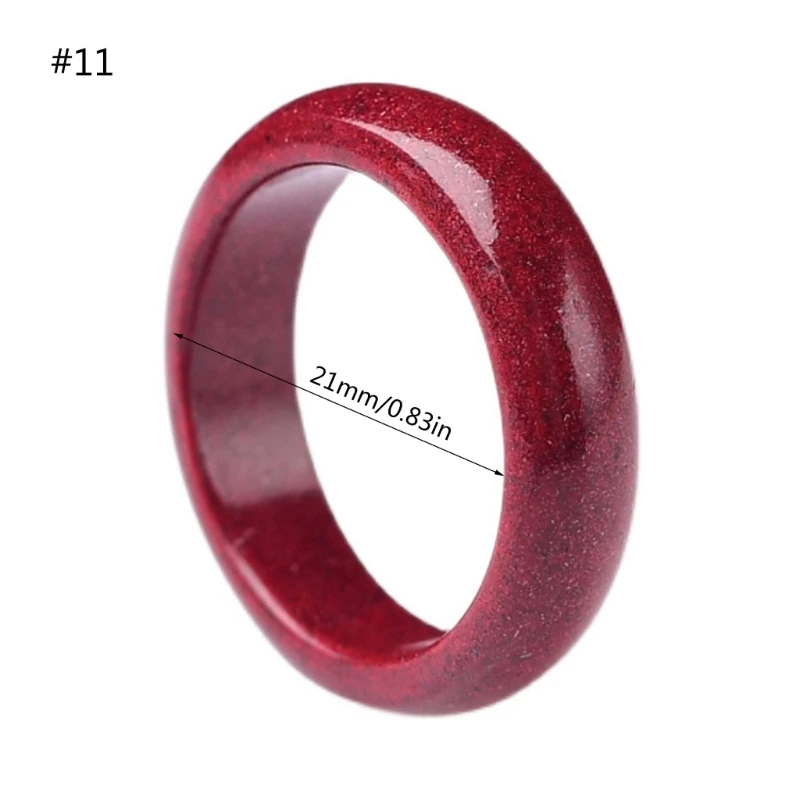 Natural  Mineral Cinnabar Ring Female Fine Red Plain Ring Super Self-discipline Original Stone Ring Male Jewelry 5