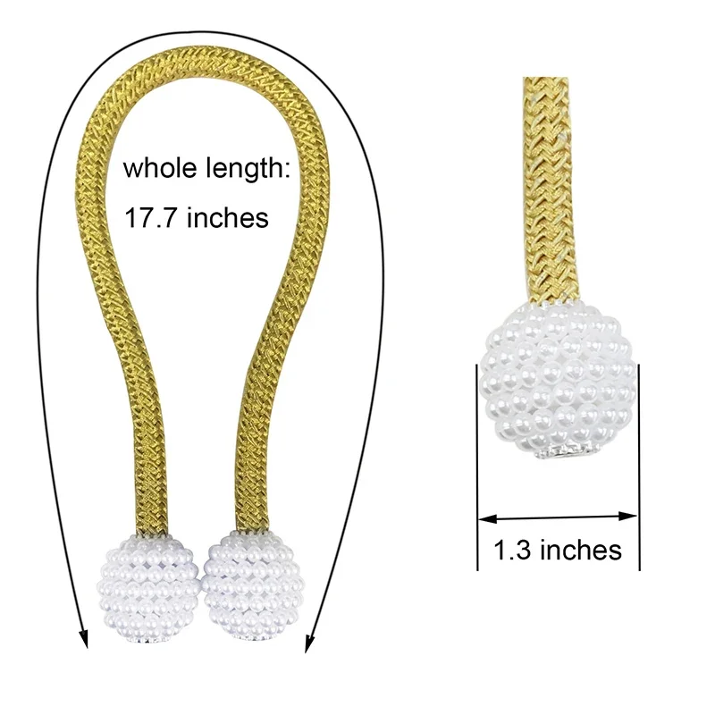 1Pc Pearl Magnetic Curtain Clip curtain clips curtain accessories curtain tiebacks curtain hooks curtain fasteners curtain holder curtain buckle Tieback Home Decor Buckle Curtain Holder Hanging Ball Rope Straps Holdbacks Room Accessories