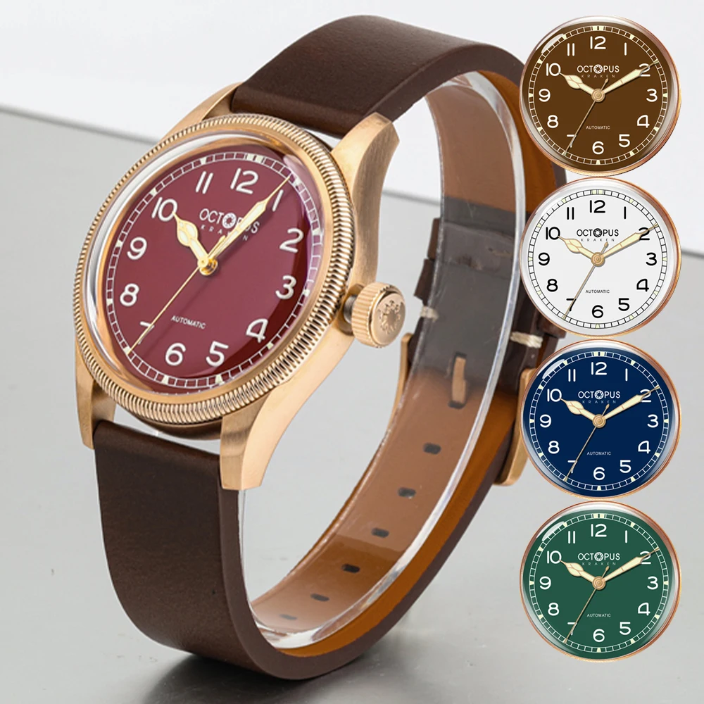 Octopus Kraken tin bronze Automatic Machine Watch 100M Waterproof