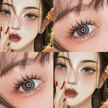Mikiwi Manga Lashes, japanese Clear Band Multipack False Eyelashes Natural Look, Anime Strip Lashes, Wispy Lashes