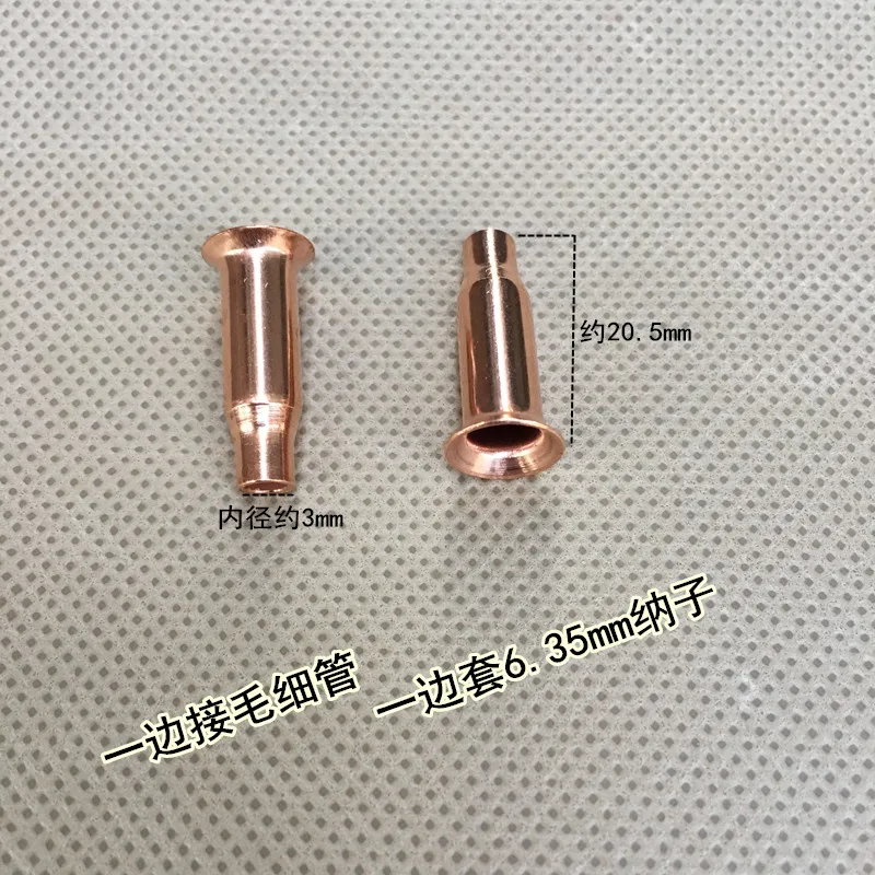 Brass bell butt welding head refrigerator air conditioning refrigeration equipment capillary docking assembly 3 mm/welding mouth all copper compressor suction and exhaust valve refrigeration and air conditioning semi closed head stop valve 28 35 42mm