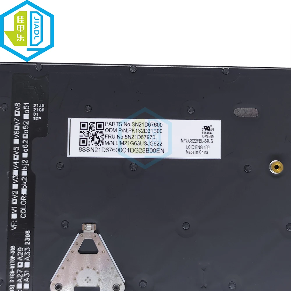 Teclado Retroiluminado para Lenovo Thinkpad Teclados Trackpoint Inglês Eua T14 L14 P14s Gen 21ah 21aj 5n21d67970 Cs22fbl84us - Imagem 2