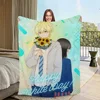 warm anime soft plush blanket honey lemon for comic sofa living room office bedroom soda travel gift single-sided printed 1