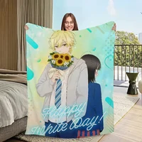 warm anime soft plush blanket honey lemon for comic sofa living room office bedroom soda travel gift single-sided printed 1