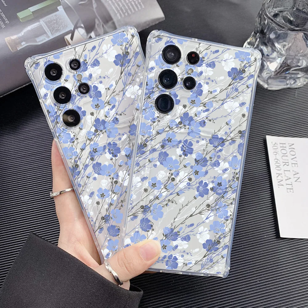 Floral Soft TPU Card Holder Phone Case