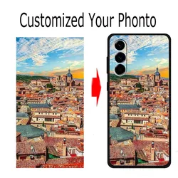 Customized Silicone Phone Case with Personalized Photo and Text Design - Galaxy A26 5G (Custom Black Case)