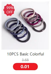 100 Pcs Candy Color Hair Bands for Girls
