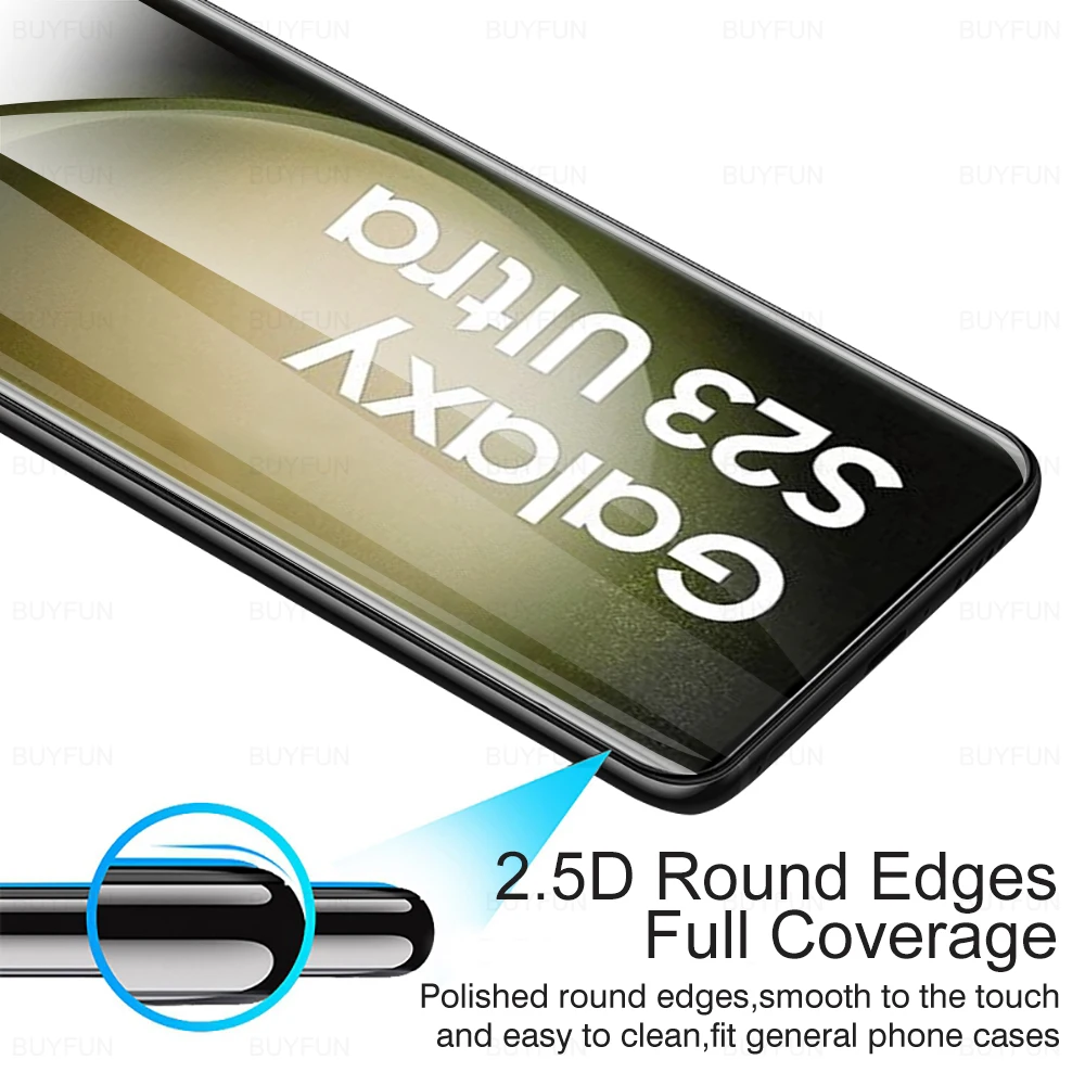 Premium 2-Pack Curved Tempered Glass Screen Protector with Case