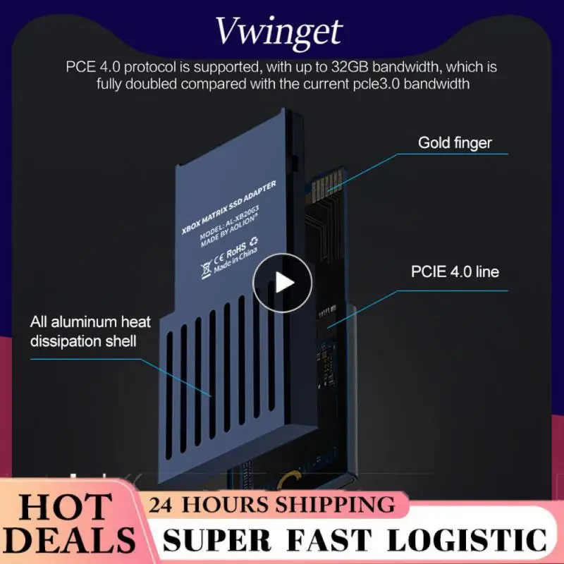 Коробка для преобразования жесткого диска, замена для серии X/S M2, плата расширения, поддержка PCIe 4,0, аксессуары для игр