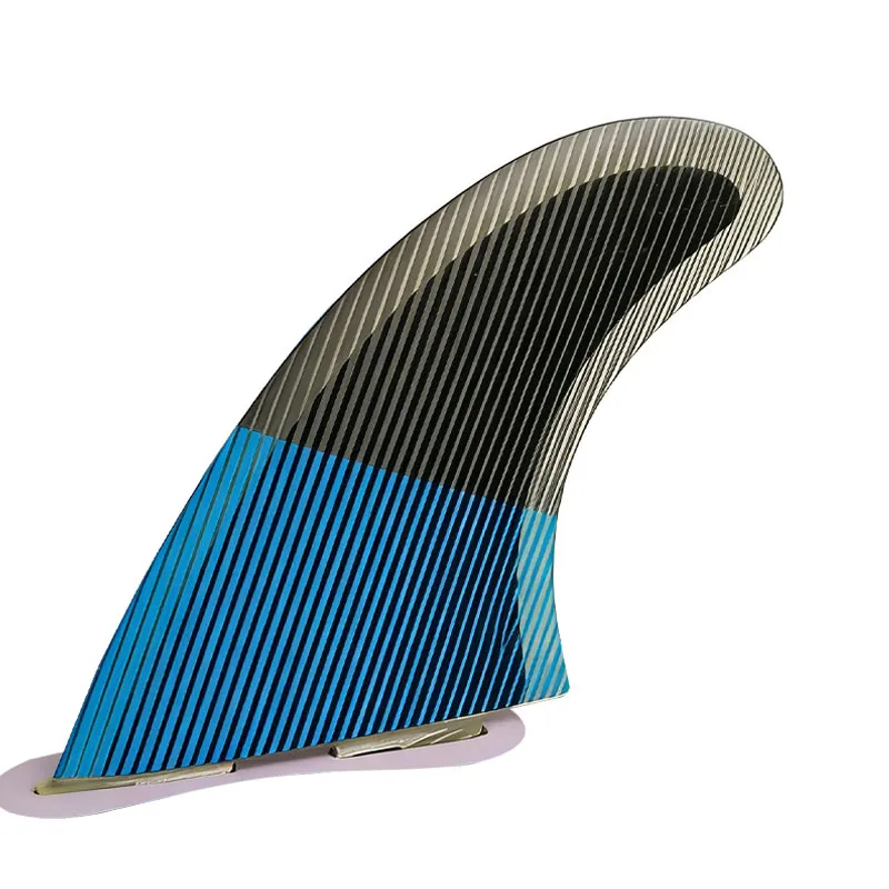 Pinne da Surf: Set Tri-Fin per Tavola da Surf MF F2 G5 G7 Giallo, Verde e Blu Realizzato in Fibra di Vetro a Nido d'Ape e Resina Epossidica - immagine 4
