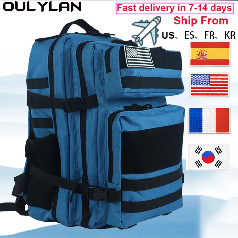 

Oulylan Travel Rucksack Army 3D 25L 45L Military Tactical Backpack Outdoor Training Bag Hiking CampingTrekking Molle Knapsack