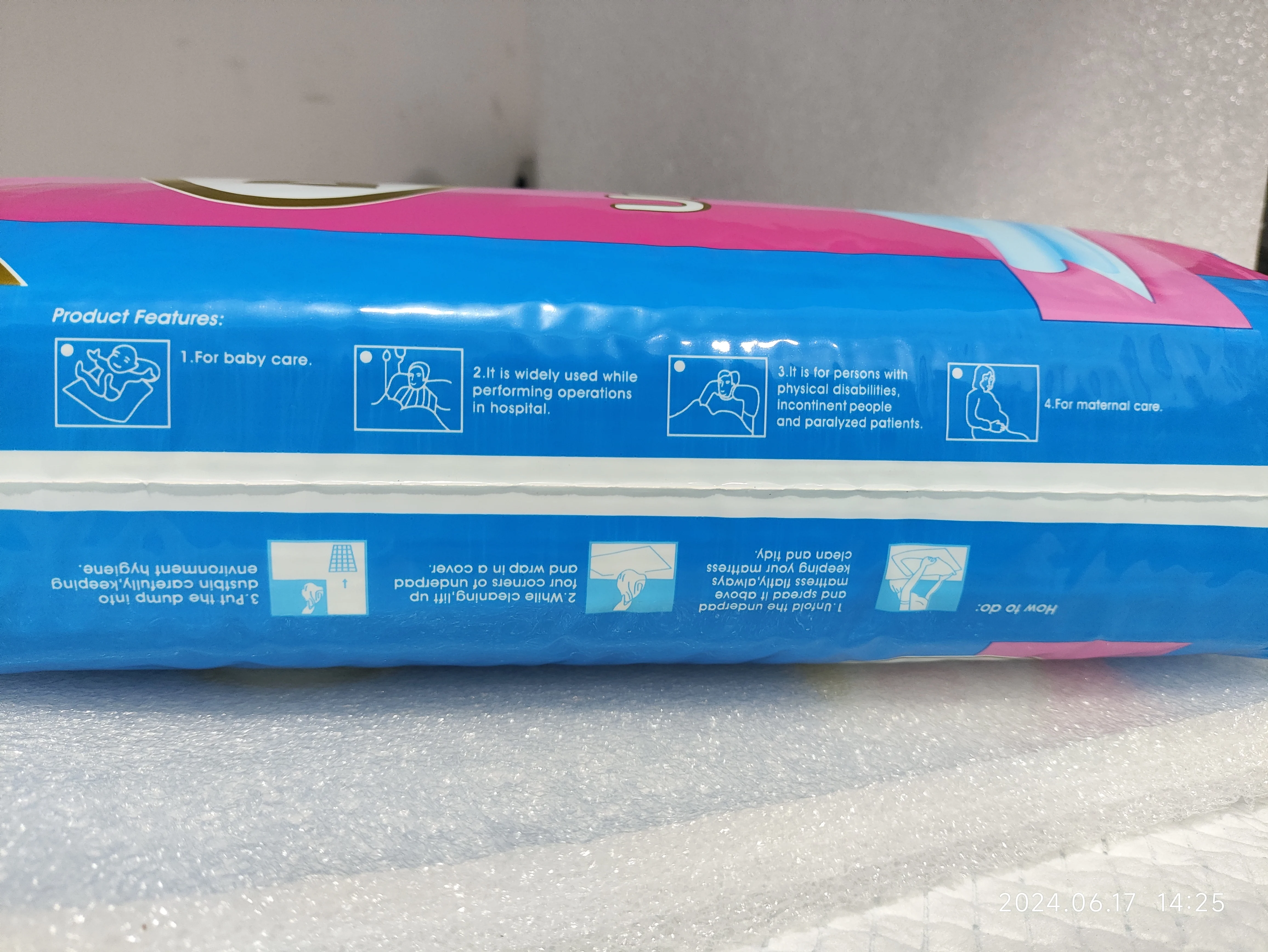 5 layer medical absorbent underpads manufacturer pet under pad disposable adult incontinence bed pad 3
