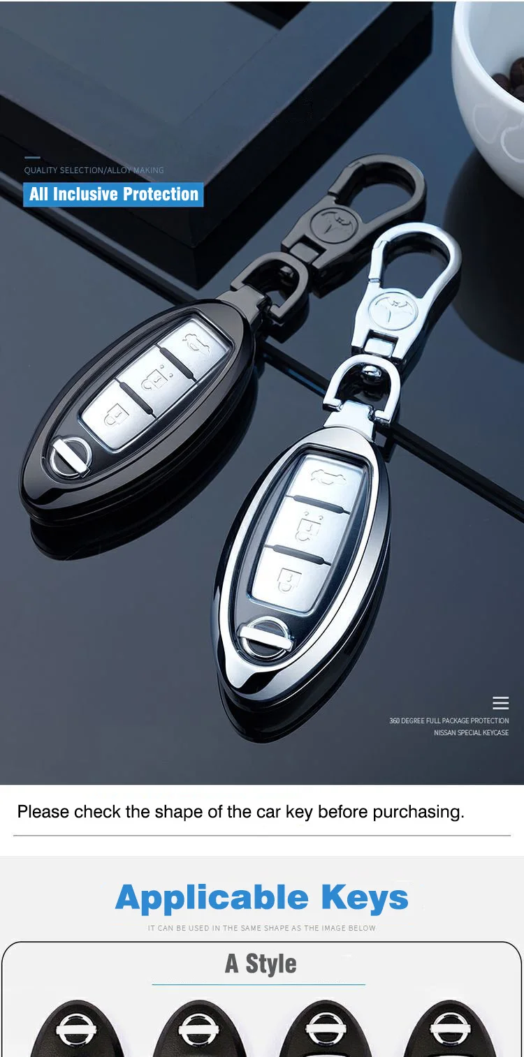 Cover Telecomando/chiave per Nissan X-Trail T32 Rogue Juke F15 Qashqai J11 Murano MAXIMA ALTIMA accessori - S0c9ee8d1f68d402c97015c6f909ba504C