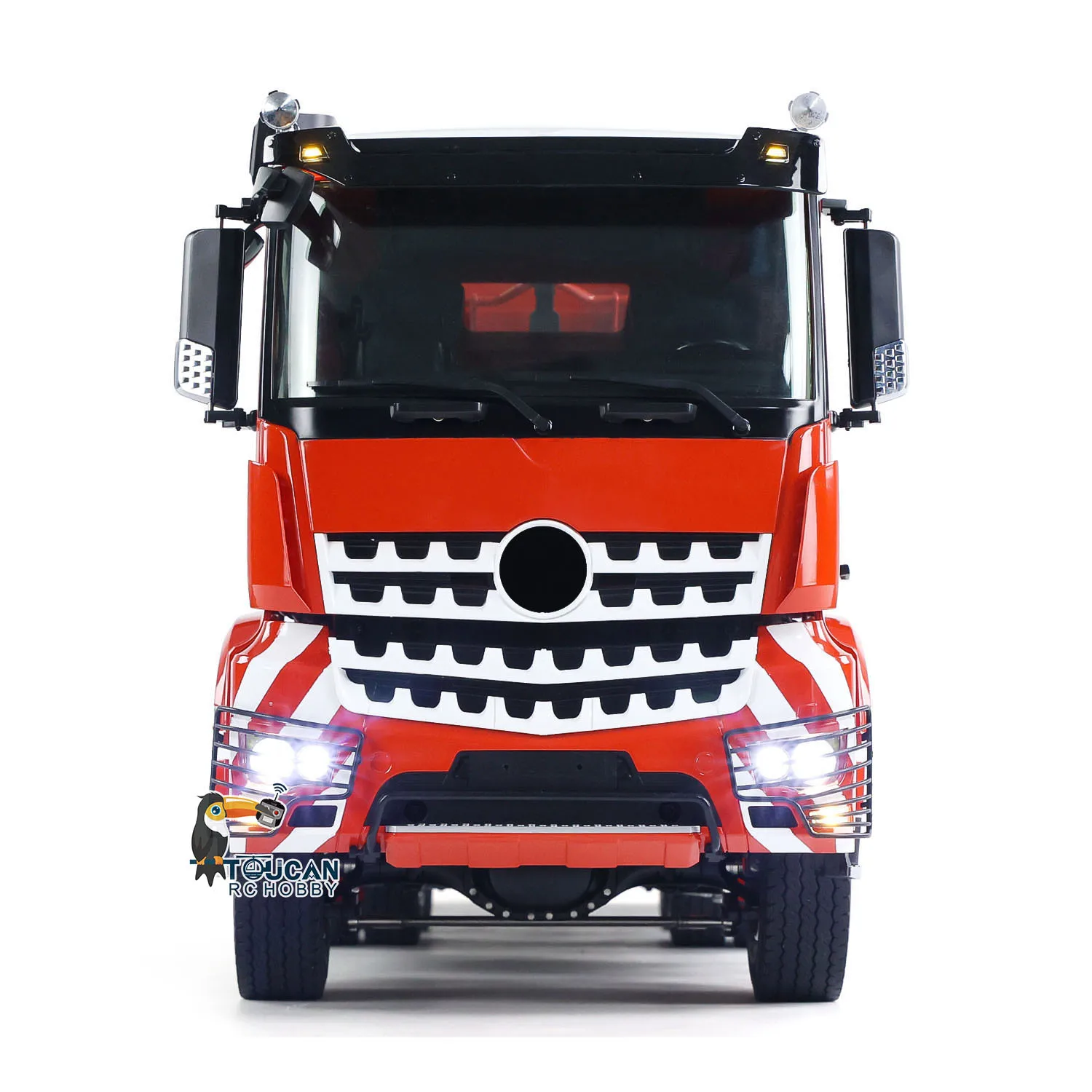 Toys Metal 1/14 8x8 RC Hydraulic Dumper Roll Off Dump Truck 3363 Rear Axle Steering 3 Speed Transmission Light Sound Tipper Gift 5