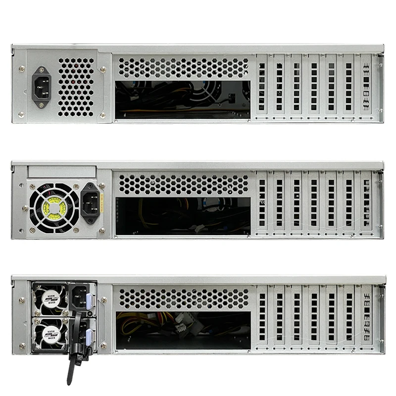 Zhenloong-chassis de Montagem em Rack para Atx Compatível com Servidor Slots de Expansão Pci de Meia Altura 525 Pol. Unidade Óptica 2u 550 mm - Imagem 2