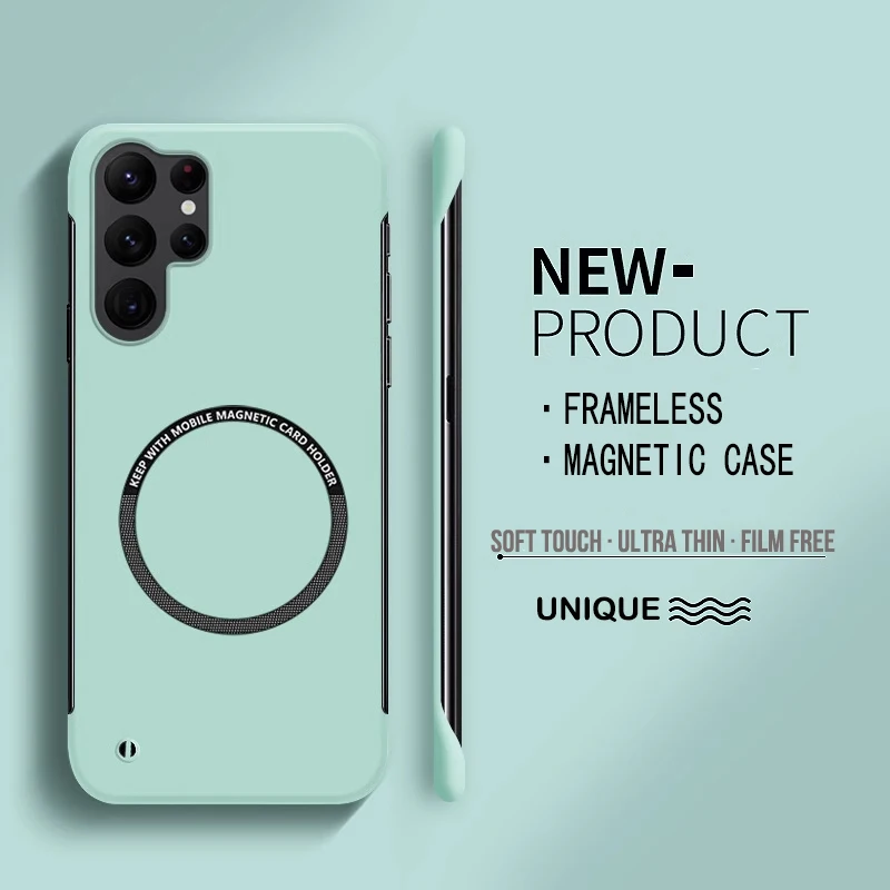 Sleek Magnetic Frameless Phone Case with Matte Finish