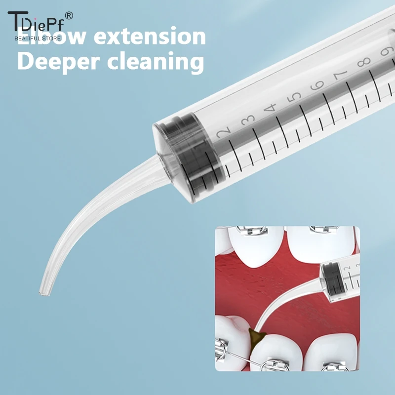 12ml  Oral Care Tonsil Socket Irrigator Dental Irrigation Syringe With Curved Tip Disposable Dental Instrument For Dentist Use 5