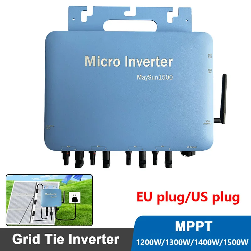 Inverter A Rete Micro A Onda Sinusoidale Pura Mppt Solar Pv Grid Tie System Per Uso Domestico 1200W 1300W 1400W 1500W Inverter Solare