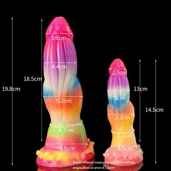 YOCY SM Luminous Dragon Realistic Dildo With Suction Cup Silicone Anal Dildos Soft Flexible Adult Sex Toy For Female G-Spots 2