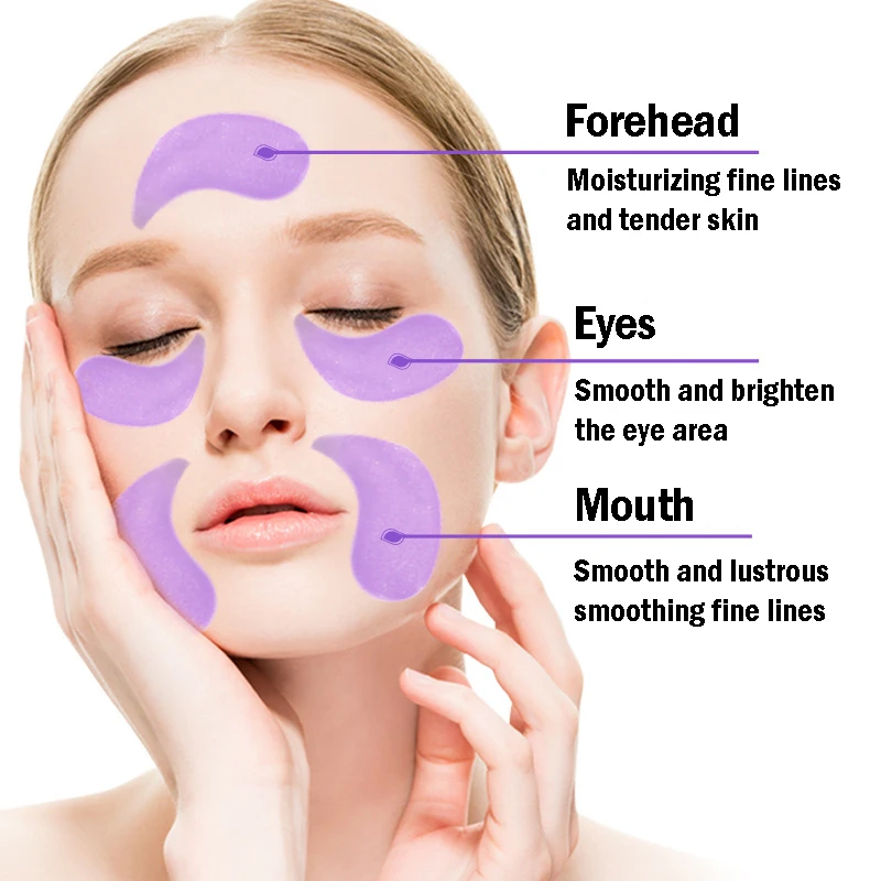 60pcs/box Grape Crystal Collagen Eye Mask Anti Dark Circles Eye Bags Anti-aging Moisturizing Eye Patches Eyes Gel Masks 4