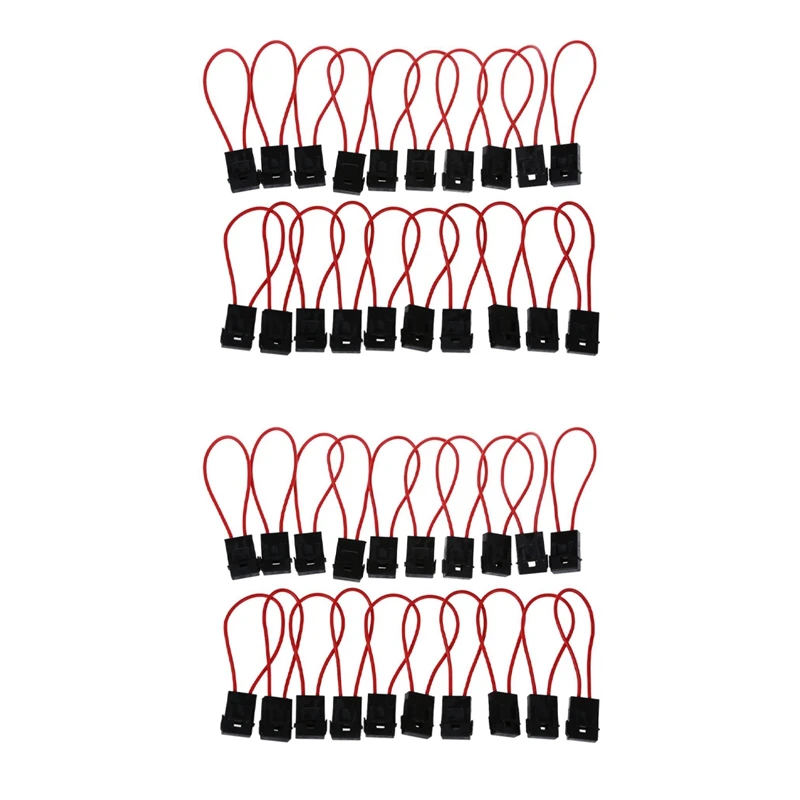 

30A Wire In-Line Fuse Holder Block Black Red For Car Boat Truck 40Pcs