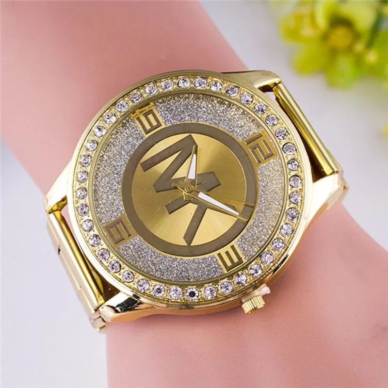 Acheter Wk – montre de luxe en acier inoxydable pour femmes, marque européenne et américaine, diamant doré, britannique, décontracté pas cher