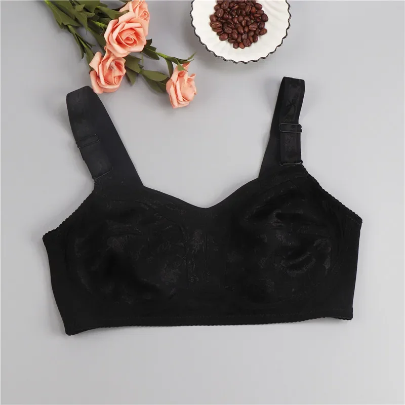 Ladies Bralette Full Coverage Non-Wired Non Padded Bra Minimizer Comfort Soft Cup Bras  Adjusted-straps D Cup Comfort Women'Bras