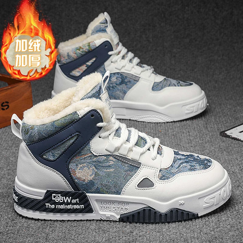

CYYTL Winter Mens Shoes Sneakers Fur Warm Snow Outdoor Running Casual Leather Platform Designer Luxury Skateboard Fashion Tennis