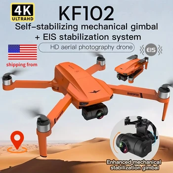 KF102 4K HD GPS Drone with Dual Camera 2-Axis Gimbal Optical Flow WiFi FPV, Foldable Quadcopter Toy for Adults and Kids 1