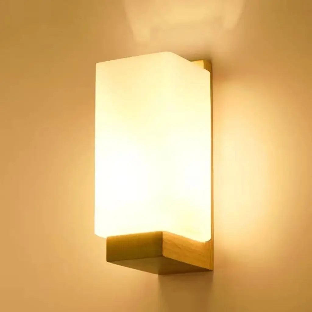 

Japanese Wooden Wall Lamp Indoor Decoration LED Alise Porch Sconce Light Eye Protection Wall Light For Parlor Bedroom Study Room