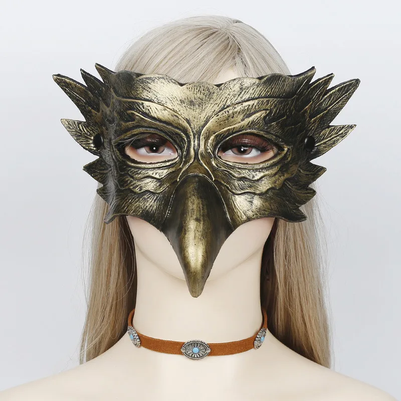 Tier 3D Adler Schnabel Maske Cosplay Krähen Papagei Pu Masken Maskerade Halloween Karneval Party Kostüm Requisiten – Detail 14