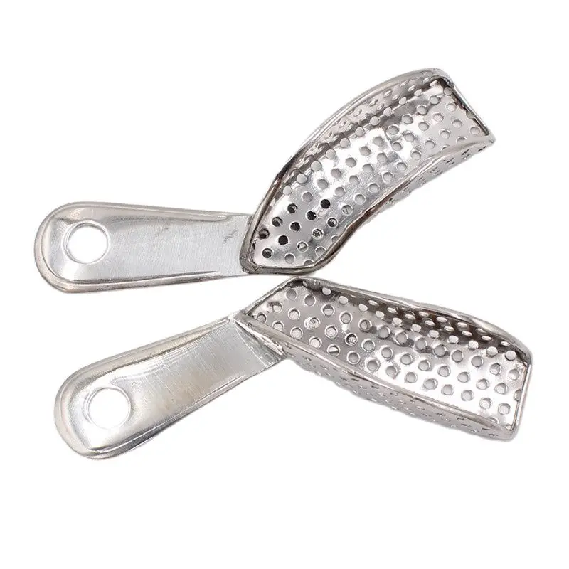 10pcs Dental Stainless Steel Impression Trays Upper Lower Teeth Holder dental impression buckets dental dentistry tool