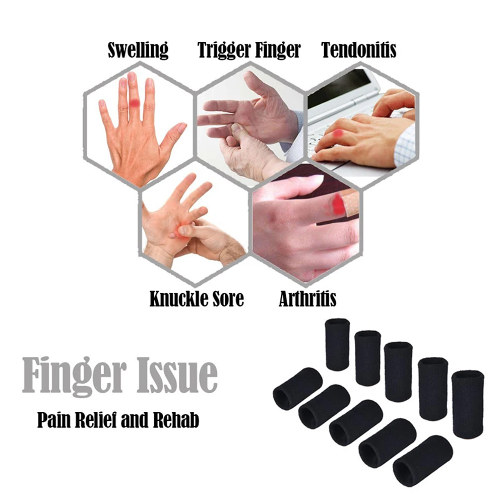 BraceTop 10-Pack Elastic Finger Sleeves 3