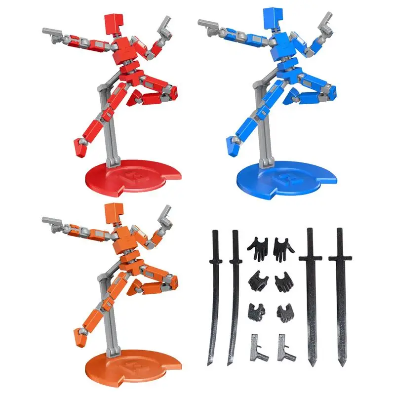 

Action Figure Model MultiJointed Movable Robot 3D Printed With Full Articulation Doll Collectible Toys Kids Christmas Decor Gift