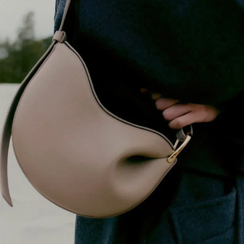 soft leather polka dot handbag front view