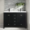 48" Bathroom Vanities with Sink Combo Modern Thickened Wood Bathroom Storage Cabinet w/Undermount Double Sink Home Improvement 3