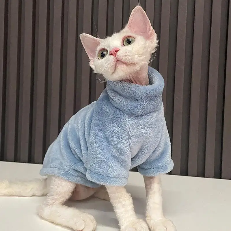 Winter Dog Clothes for Small Dogs Hairless Cat Sweater Winter Fashion Thickening Warm Sphynx Clothes Home Comfortable