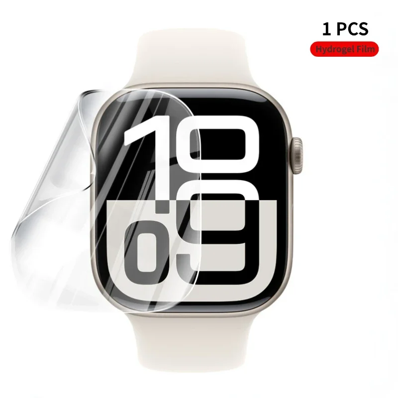 Película protectora de pantalla de vidrio para Apple Watch11 10 46mm 42mm, película de hidrogel suave para iWatch Ultra 49mm 9 8 7 6 5 SE 45mm 41mm 44mm 40mm