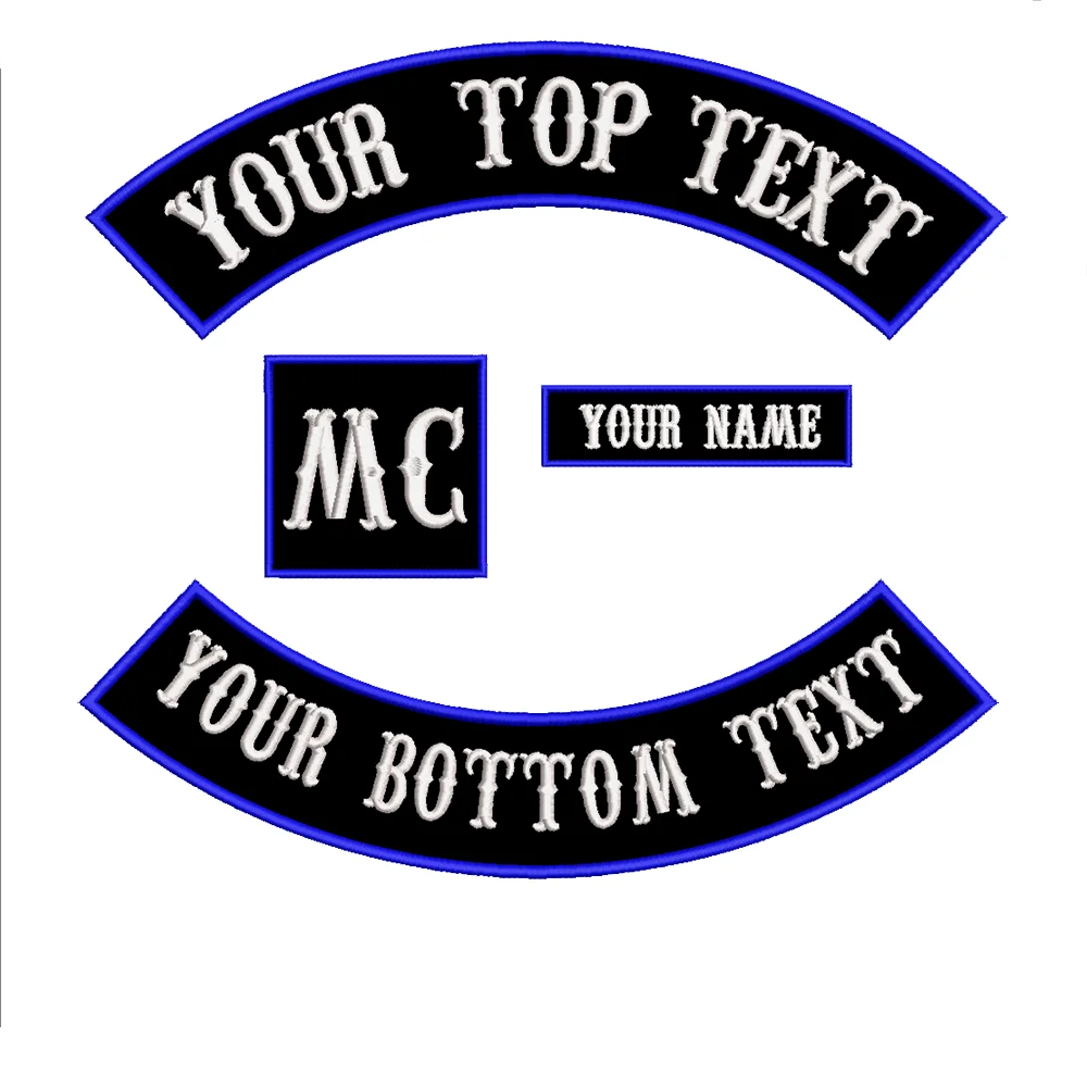 Motorcycle Vest Patches Custom Embroidered Name Tag Sew-On Patch - 6" X 2" Size, Made In USA, For Motorcycle Vests, Jackets, Bags Custom Patches - Foto 5